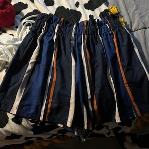 flowy striped shorts